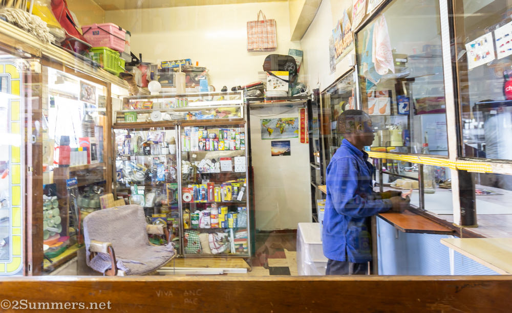 A customer at Langwan Cleaners