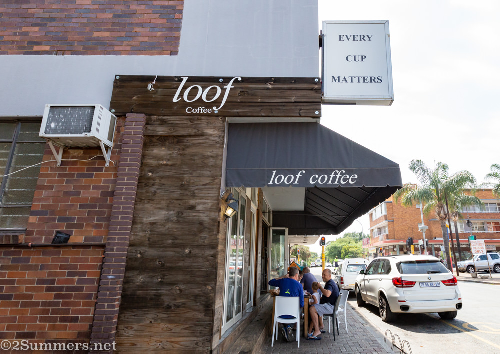 Outside Loof Coffee, where every cup matters.