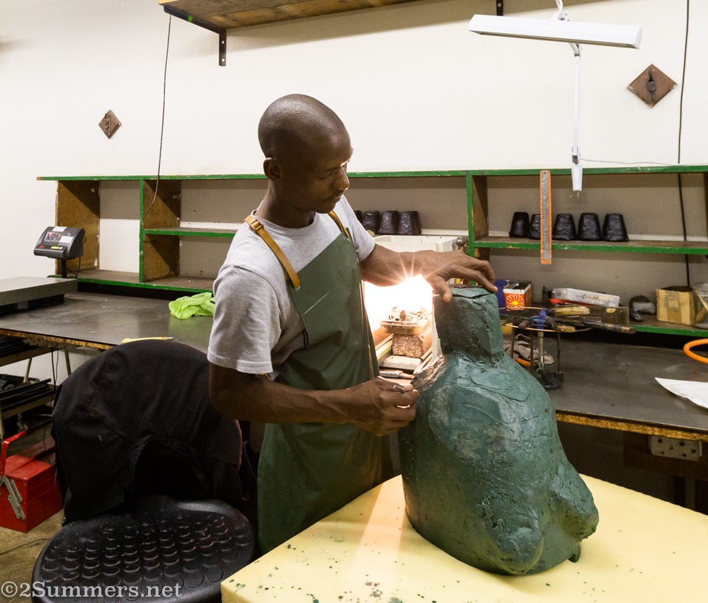 Making a wax model at the Workhorse Foundry