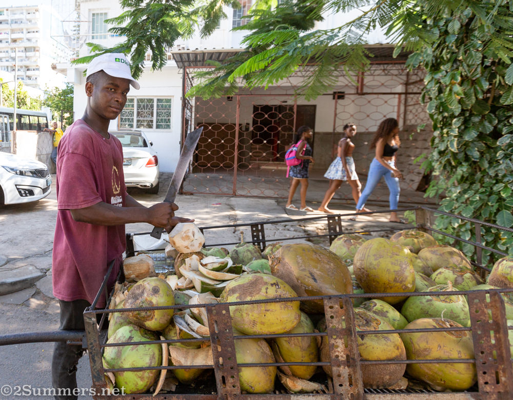 Coconut salesman in Maputo