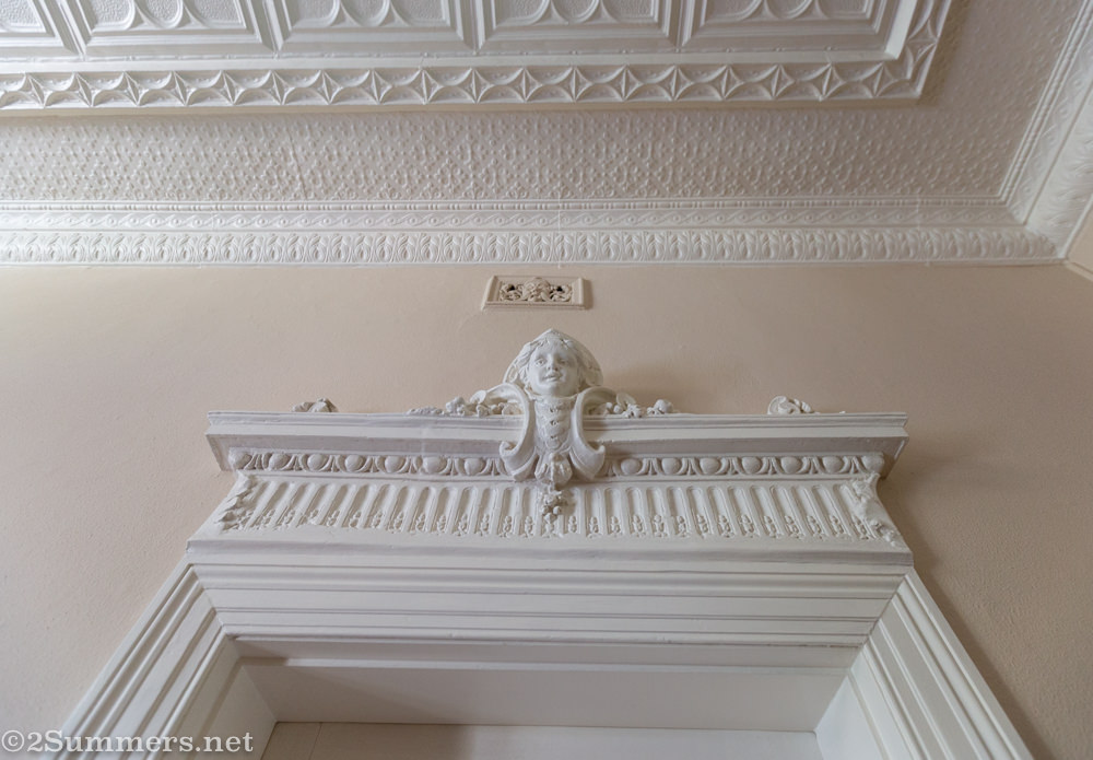 Cherub above a doorway in Yukon House