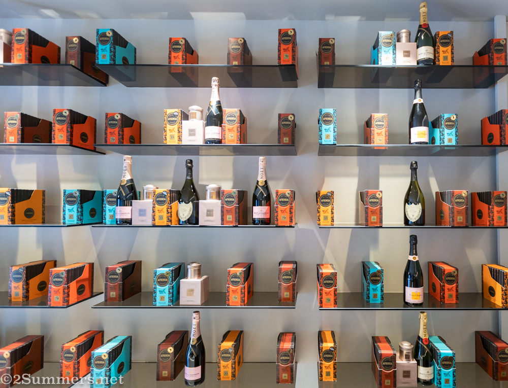 Champagne and chocolate at AFRIKOA Cafe