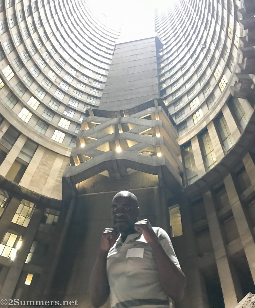 George Khosi of the Hillbrow Boxing Club in the Ponte core.