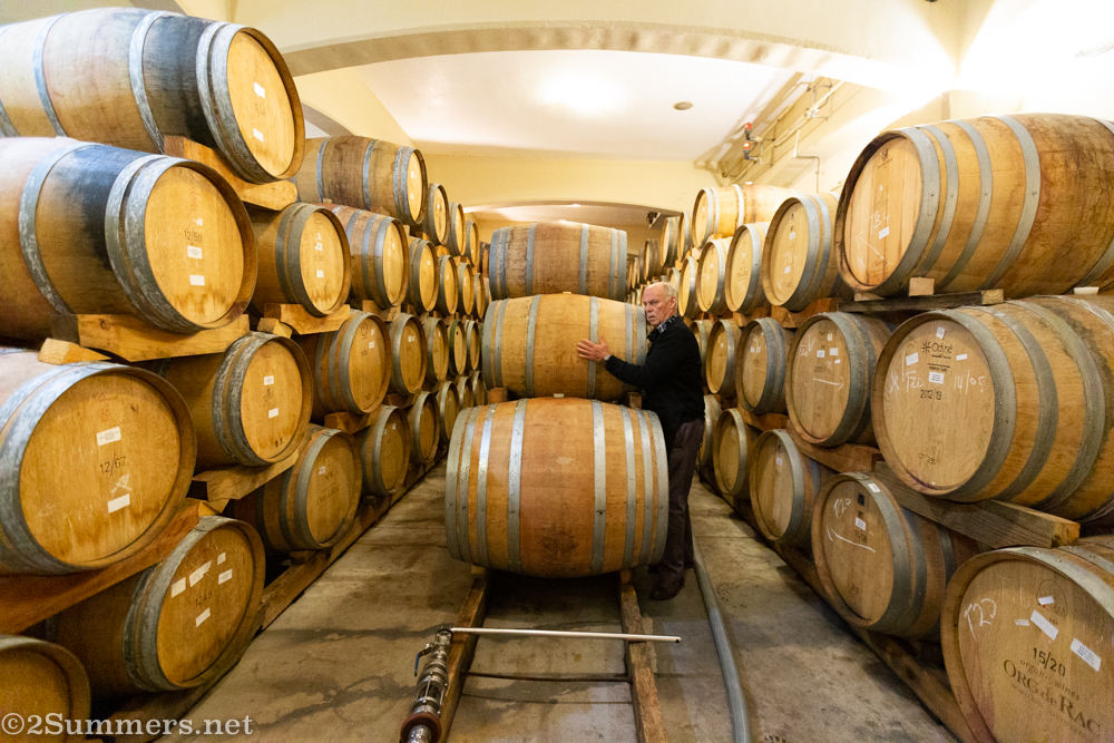 Frank Meaker with the Org de Rac barrels.