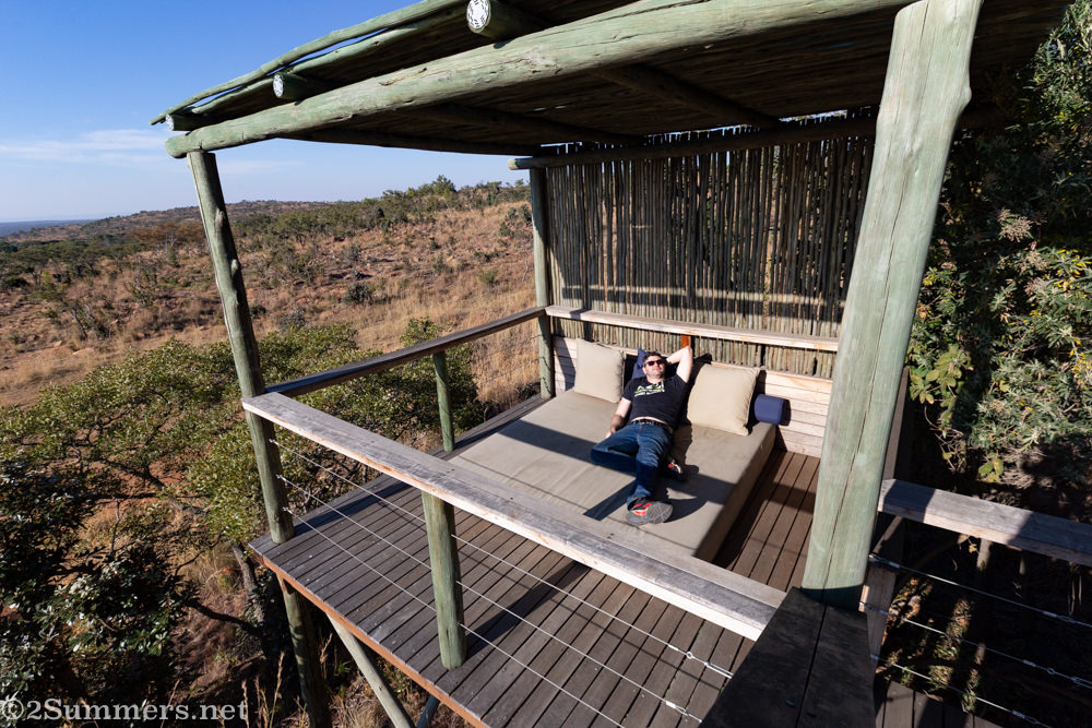 Deck attached to deluxe suite at Mhondoro.