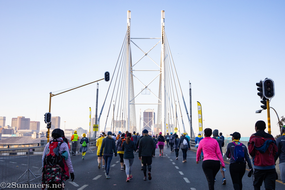 Walking over Mandela Bridge during Walk the Talk