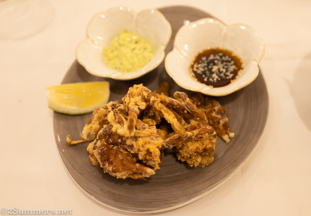 Soft shell crab from the Prawnery