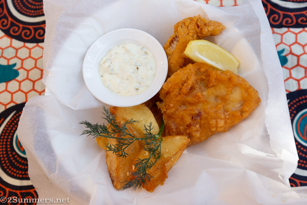 Fish and chips from Reception