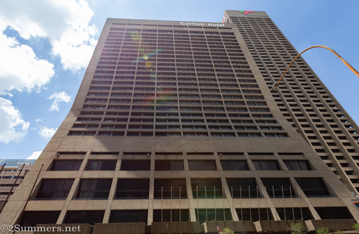 Looking up at the Carlton Hotel and Carlton Centre