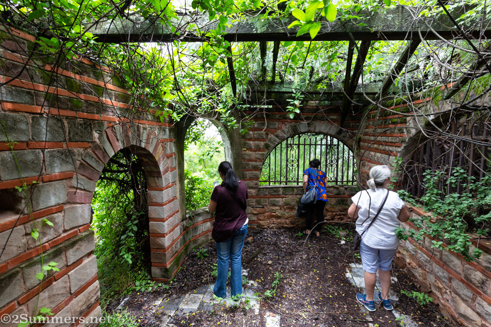 Stone gazebo overlooking the Joburg northern suburbs