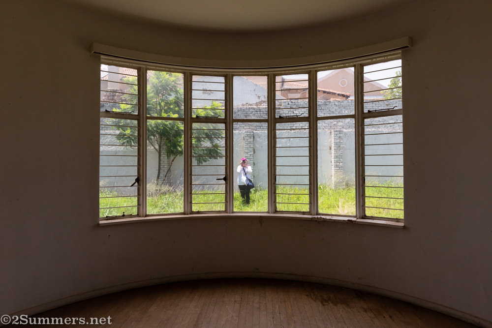 Gail outside 9 Rose Rd