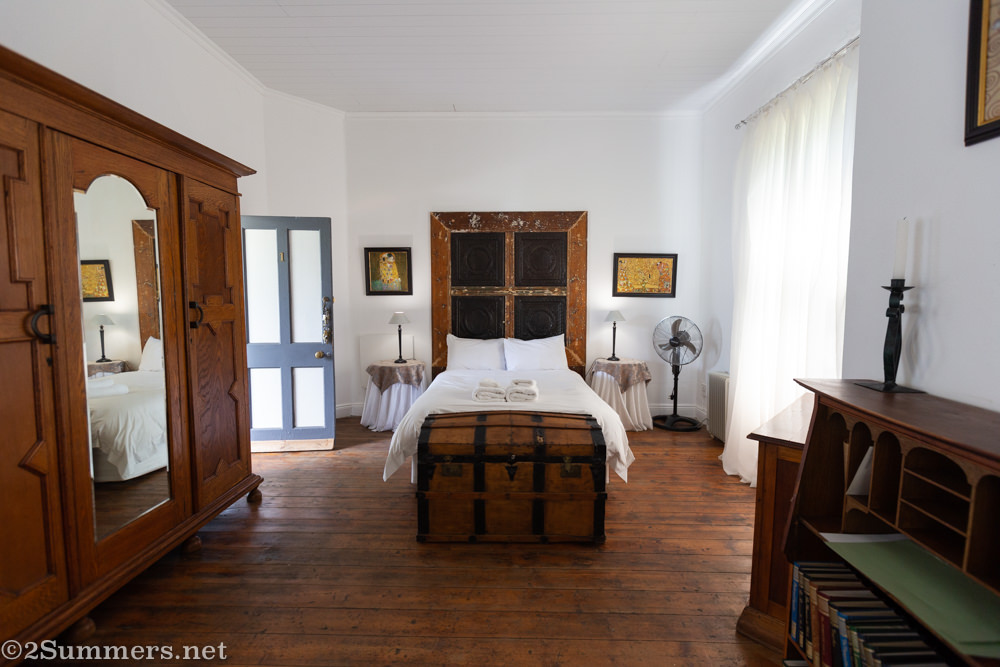 A guest room in the Val Hotel