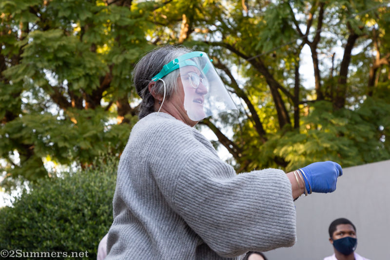 Tanya Gardiner giving instructions