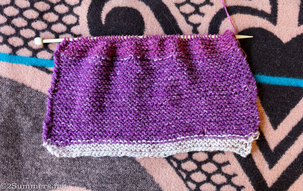 New scarf being knitted