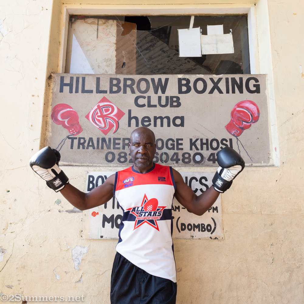 George Khosi of the Hillbrow Boxing Club