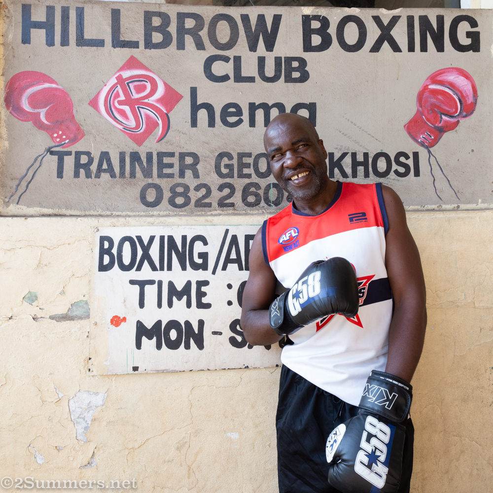 George Khosi at the Hillbrow Boxing Club