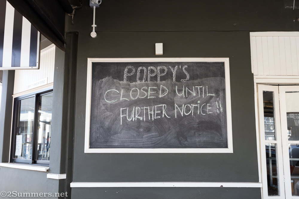 Poppy’s, one of many closed restaurants on 7th Street in Melville