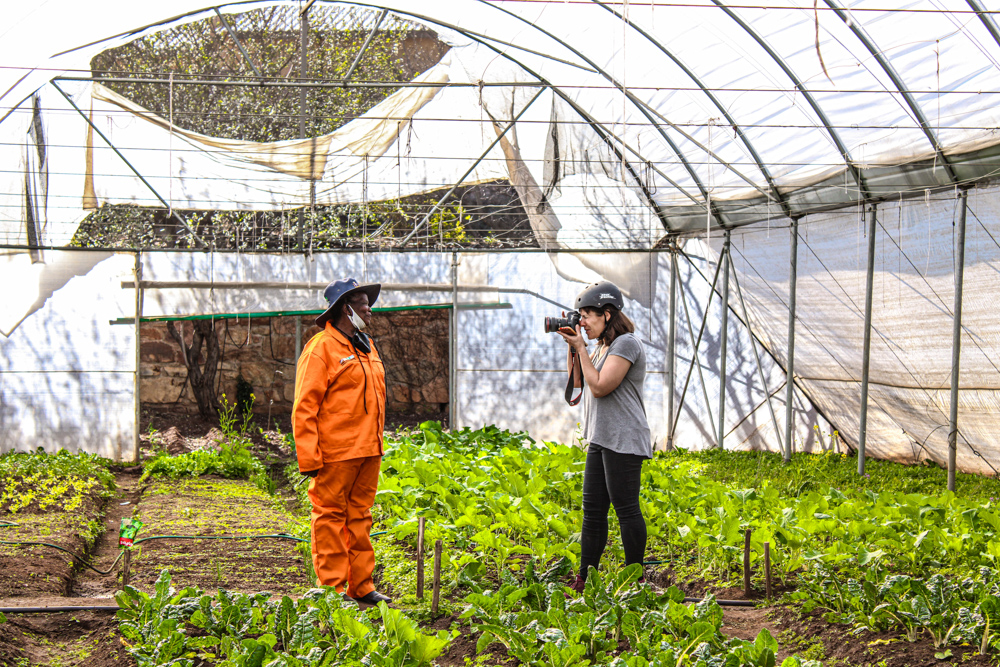Heather taking pictures of Refiloe