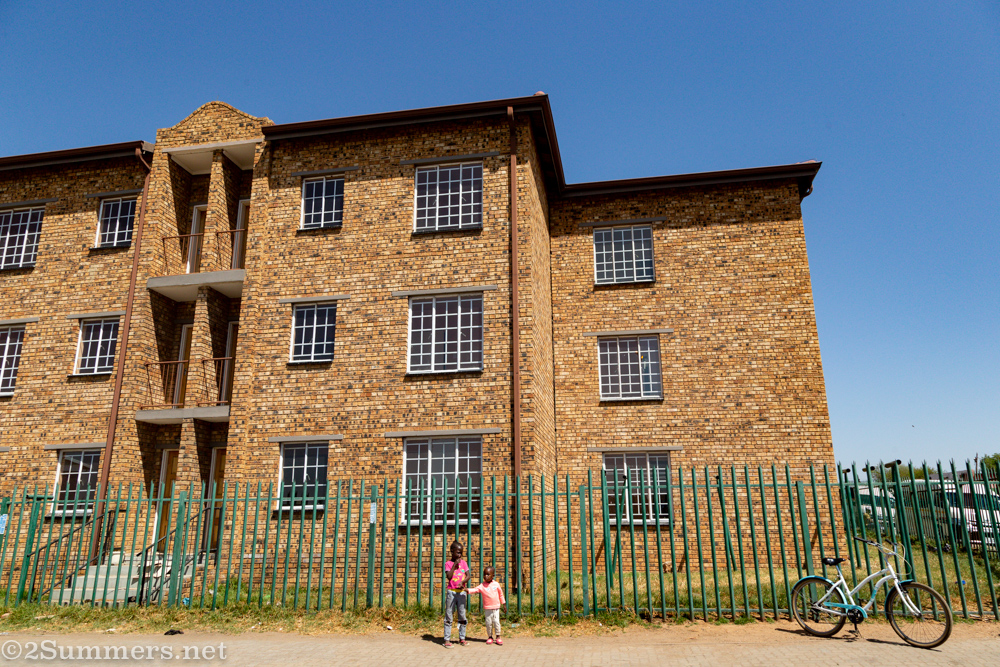 Empty apartment building on the edge of Mzimhlophe
