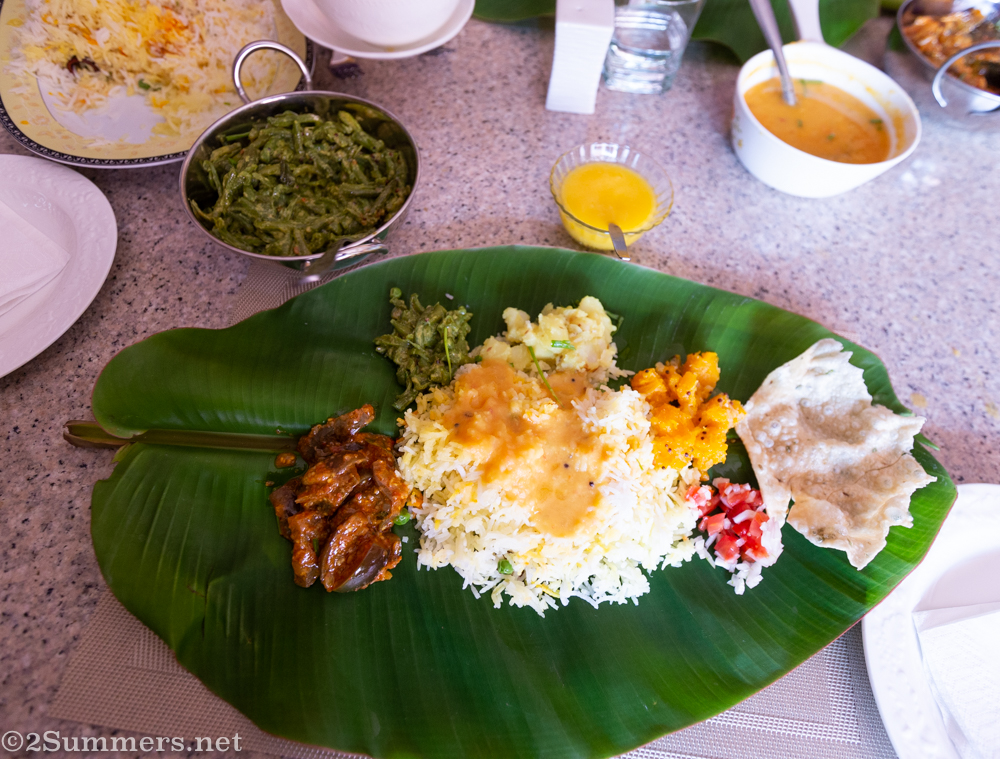 Indian meal at the Pather house