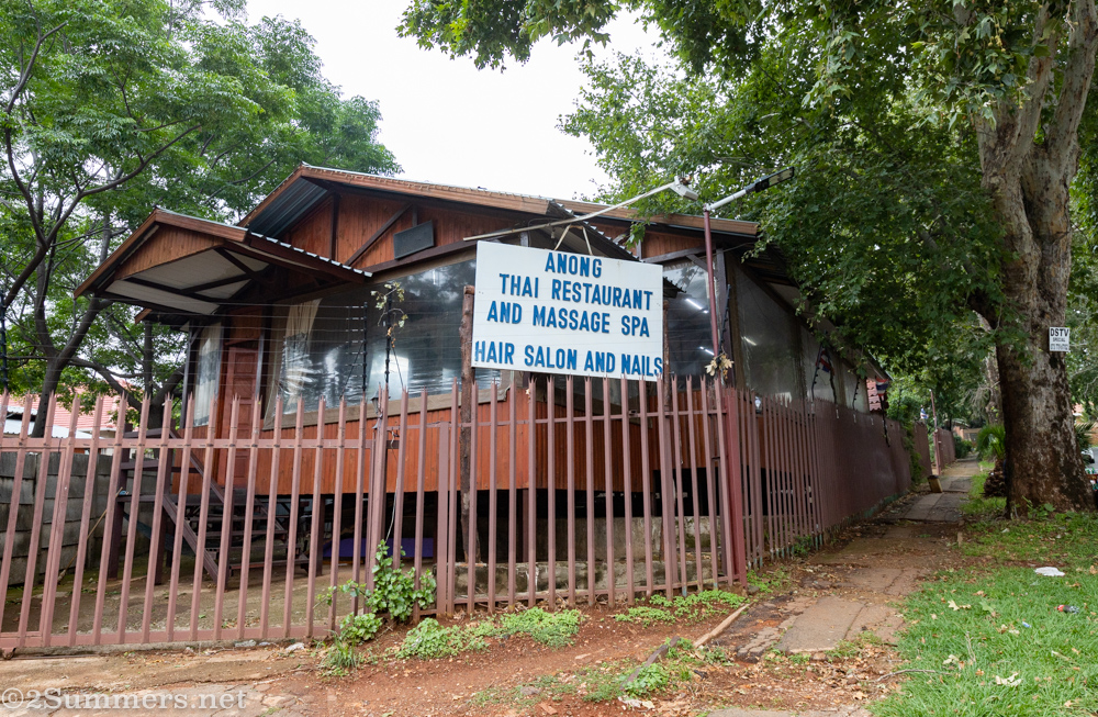 Outside Anong Thai in Cyrildene