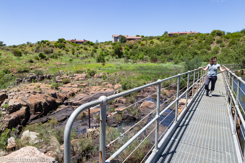 Heather at the waterfall in Walkersons