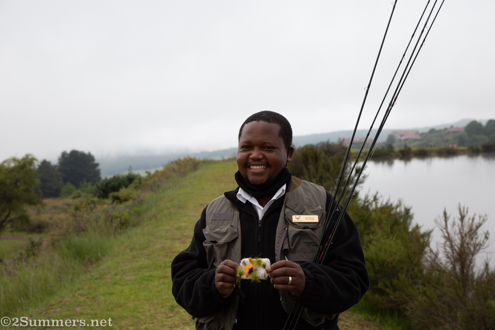 Bongani, fly fishing instructor at Walkersons