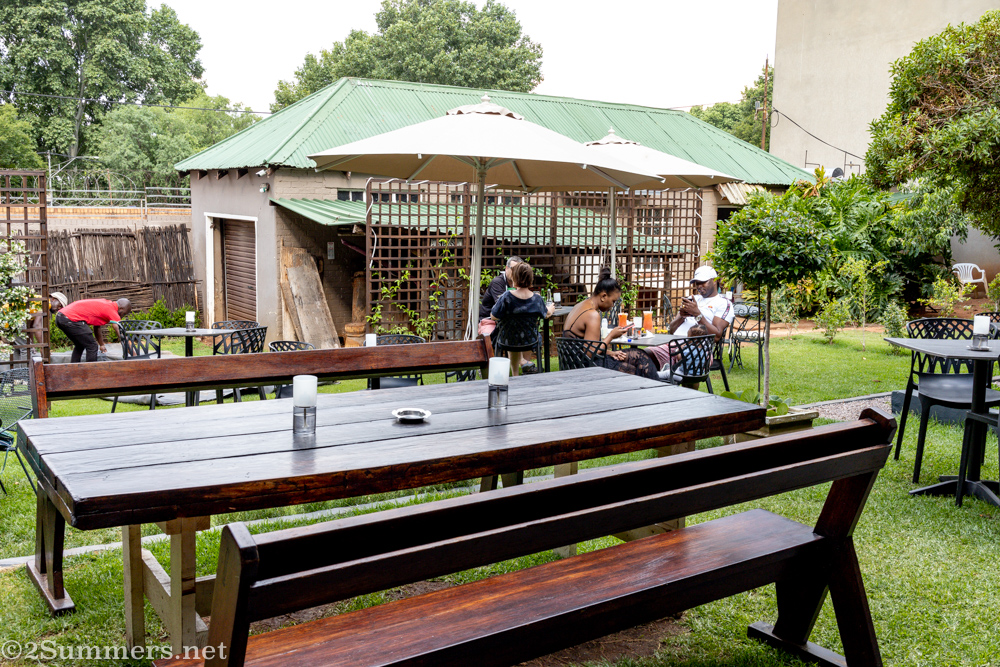 Picnic table at Blind Tiger