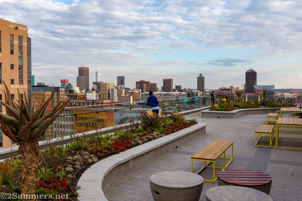 Roof deck at 56 Jorissen Street, Braamfontein