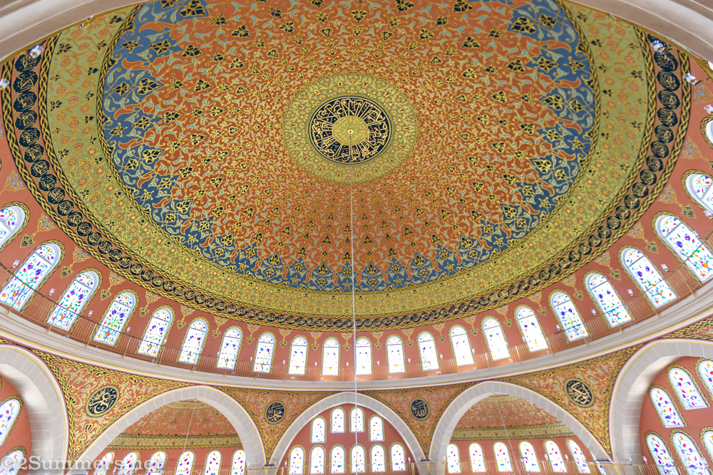 Looking up at the mosque dome