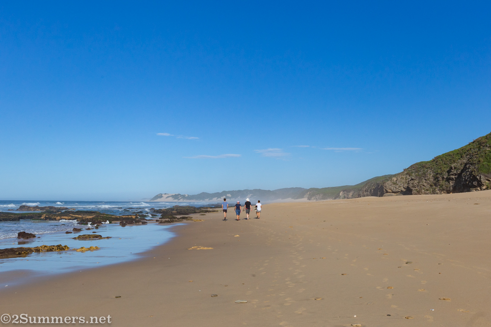 Walking on the beach near Oribi Haven