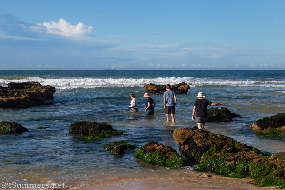 Walking out into the ocean near Oribi Haven