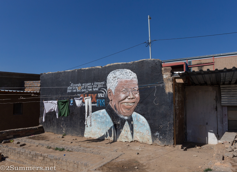Nelson Mandela mural in Alexandra Township