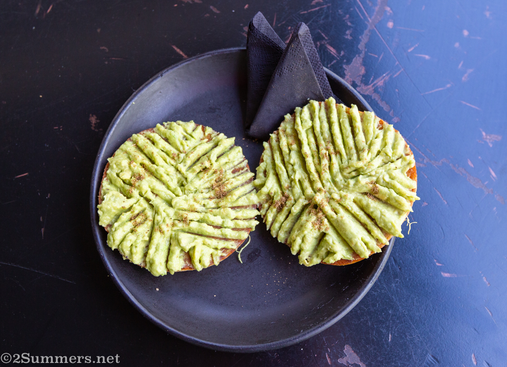 Bagel with guac at Vice