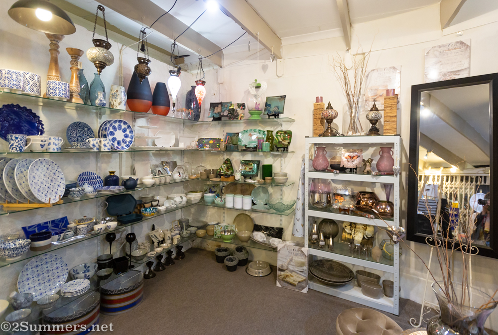Ceramics shop in the market