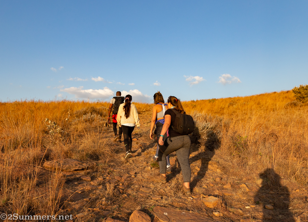 Hiking at golden hour