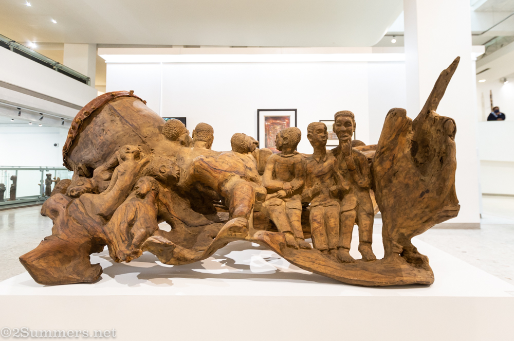 Wooden sculpture by Noria Mabasa
