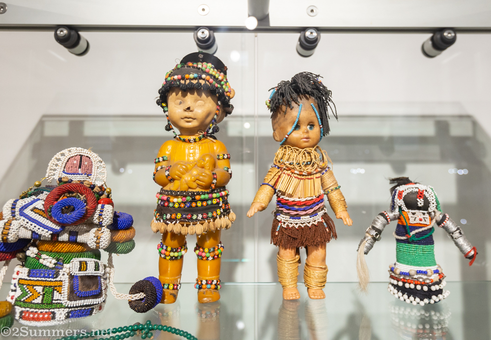 Beaded dolls at the Wits Art Museum