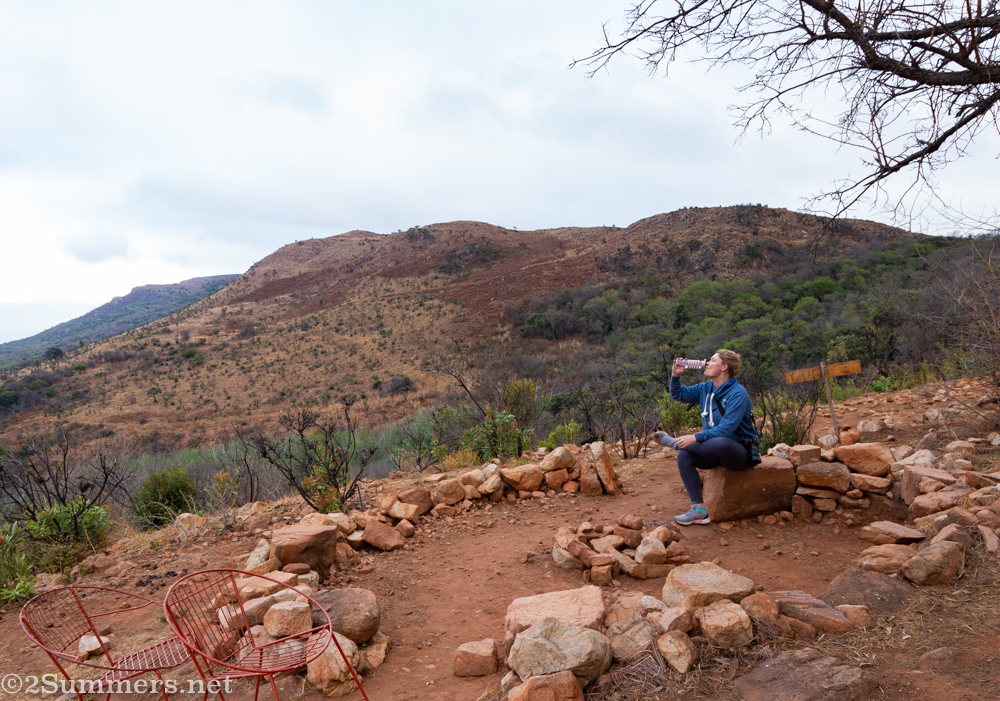 Dee on the hiking trail