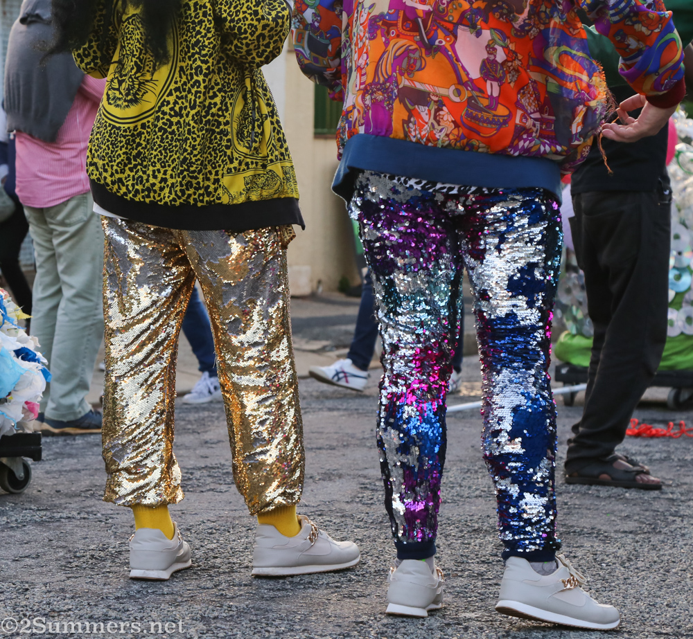 Sparkly pants at the festival