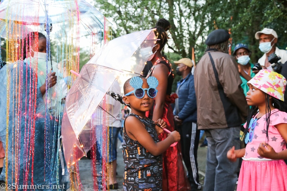 Boy at the light festival