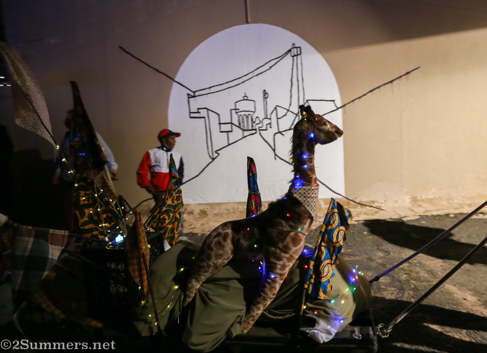 ARO guy and float in the Brixton alley