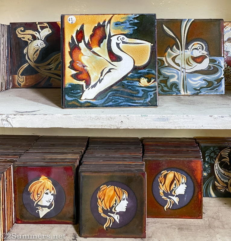 Screen-printed tiles made at Liebermann