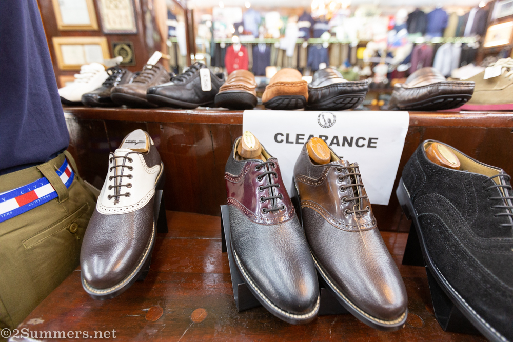 Shoes for sale at City Hall in Jeppestown