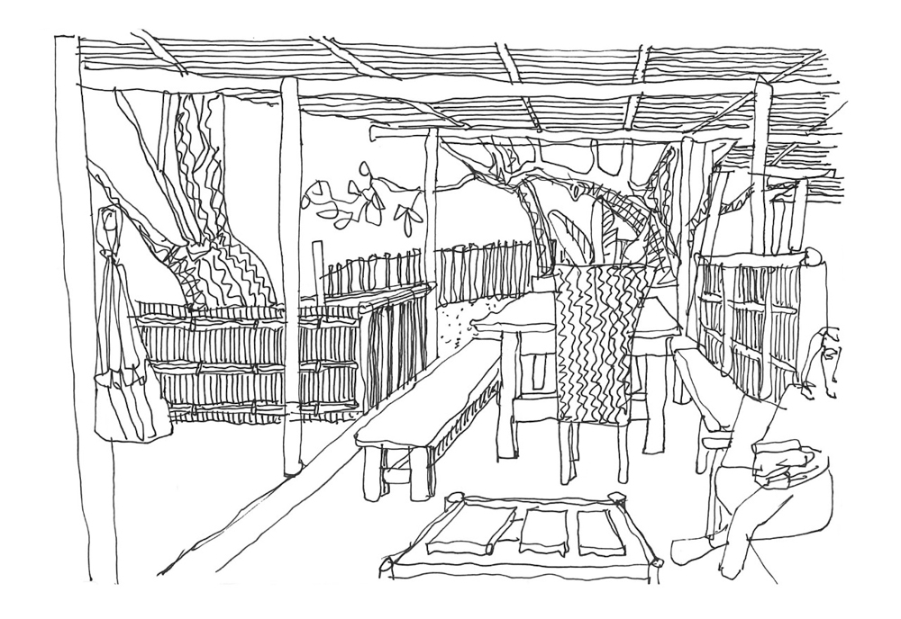 Amangwane lounge sketch, KwaZulu-Natal