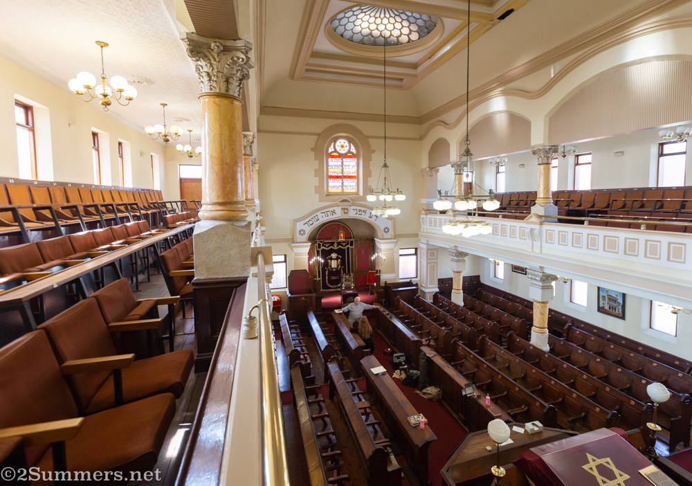 View of the shul from the women’s section