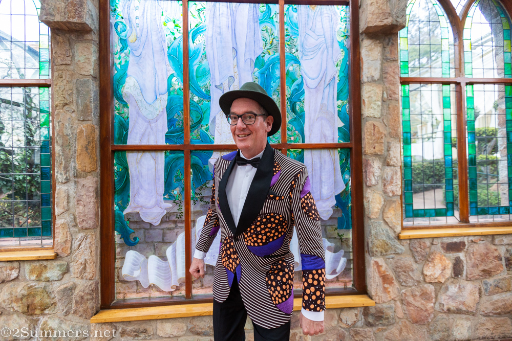 Thorsten in a Jozi-style black-tie suit