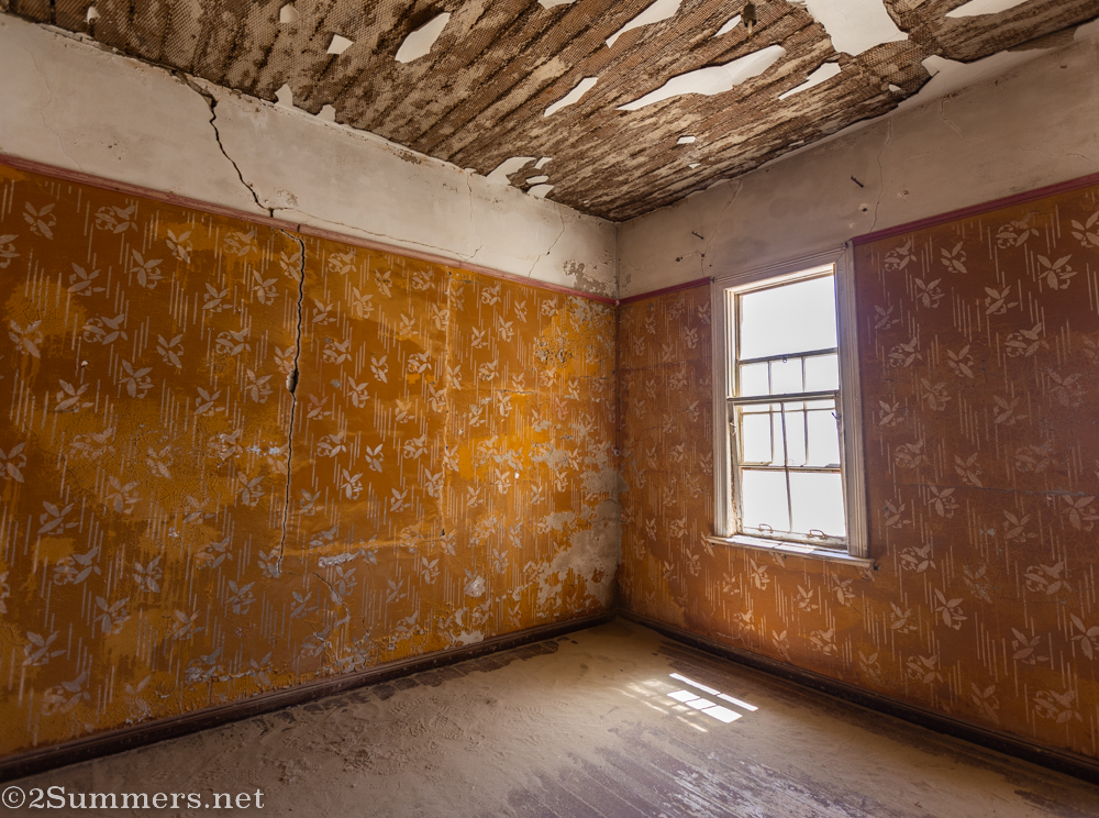 Stencil-painted walls