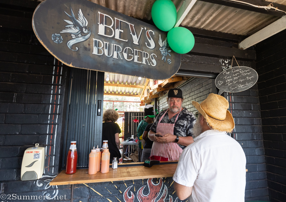 Bev’s Burger window