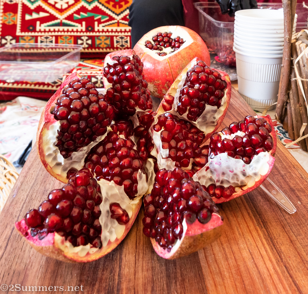 A cut-open pomegranate